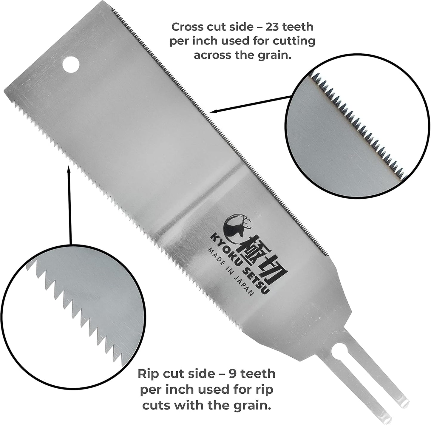 Great Neck Kyoku Setsu Japanese Ryoba Double-Edged Pull Cut Saw, Ultra Fine Saw, Detail Hand Saw, Double Edge Saw, Japanese Wood Saw