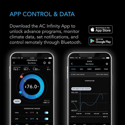 AC Infinity Controller 67, Smart Bluetooth Fan Controller with Temperature, Humidity, Schedules, Grow Cycles, Dynamic Speed Programming for CLOUDLINE Airlift Fans Cooling and Ventilation