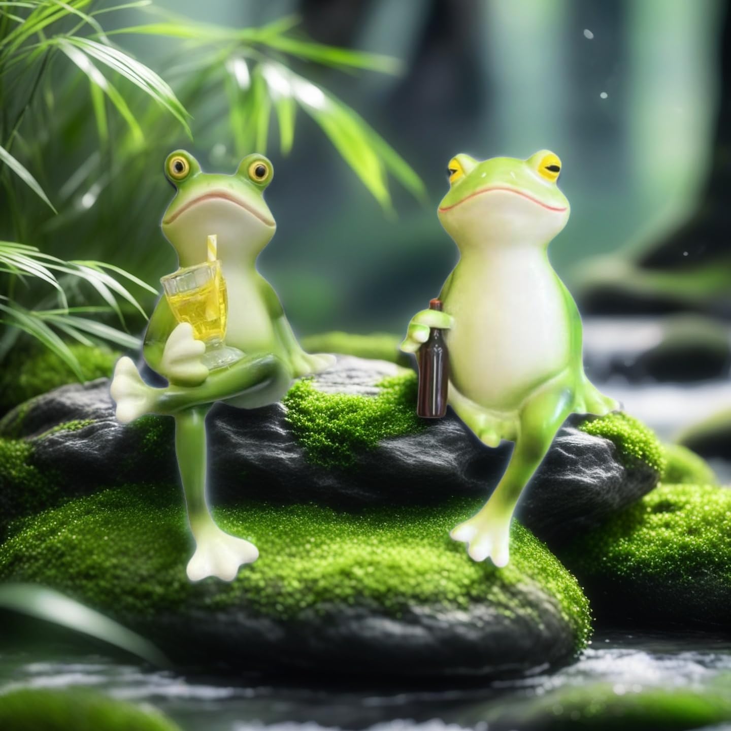 2 PCS Funny Frog Statue Flower Pot Hugger Resin Hanging Frog Figurine Planter Pot Decorations for Home Garden Fence Balcony Patio Lawn Yard Ornaments