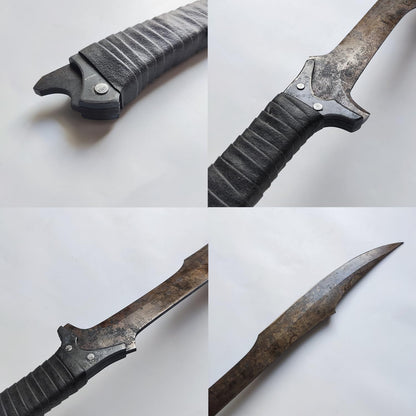 Full Tang Carbon Steel Machete Sword with Sheath for Practice, Outdoor Use, Collection-41.3 Inch