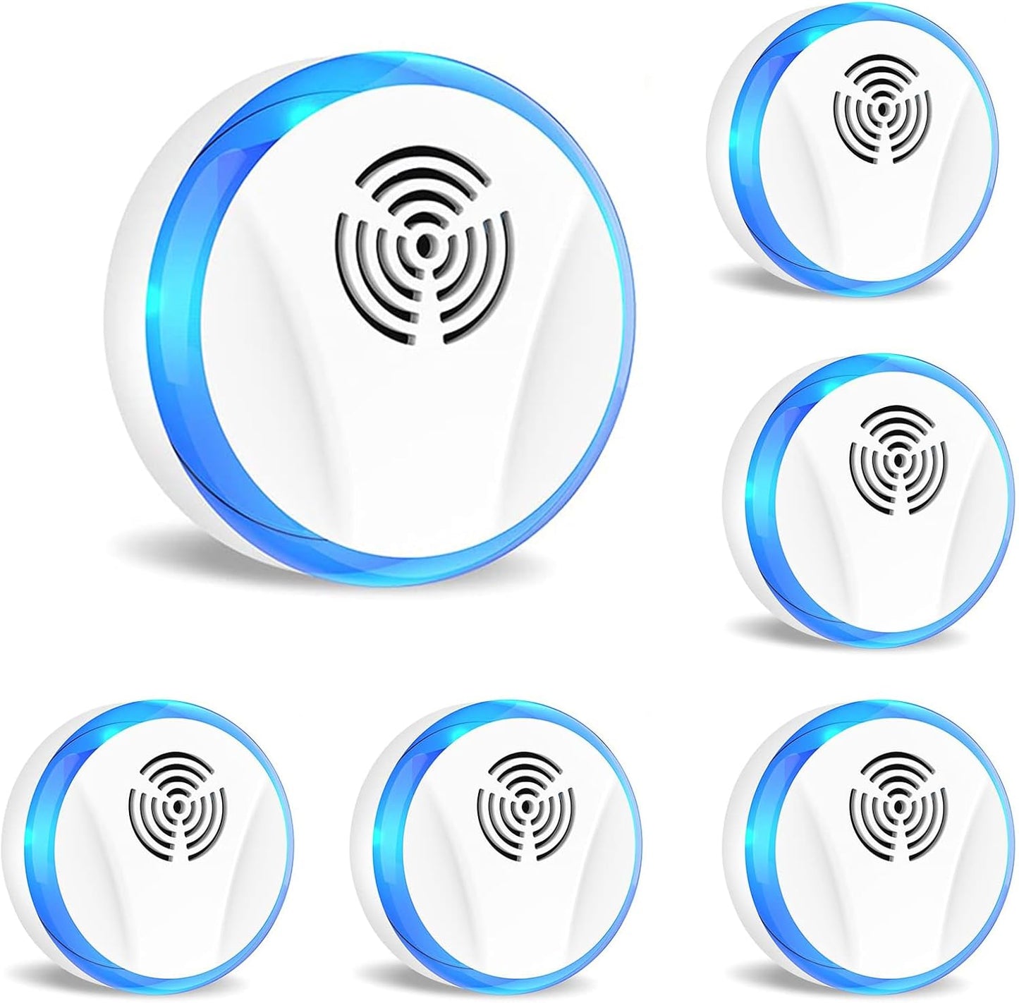 Ultrasonic Pest Control Repeller Indoor Plug in for Rodent Control, Mosquito Repellent, Cockroach Killer, Spider Deterrent, Electronic Mice Repellent (6, White)