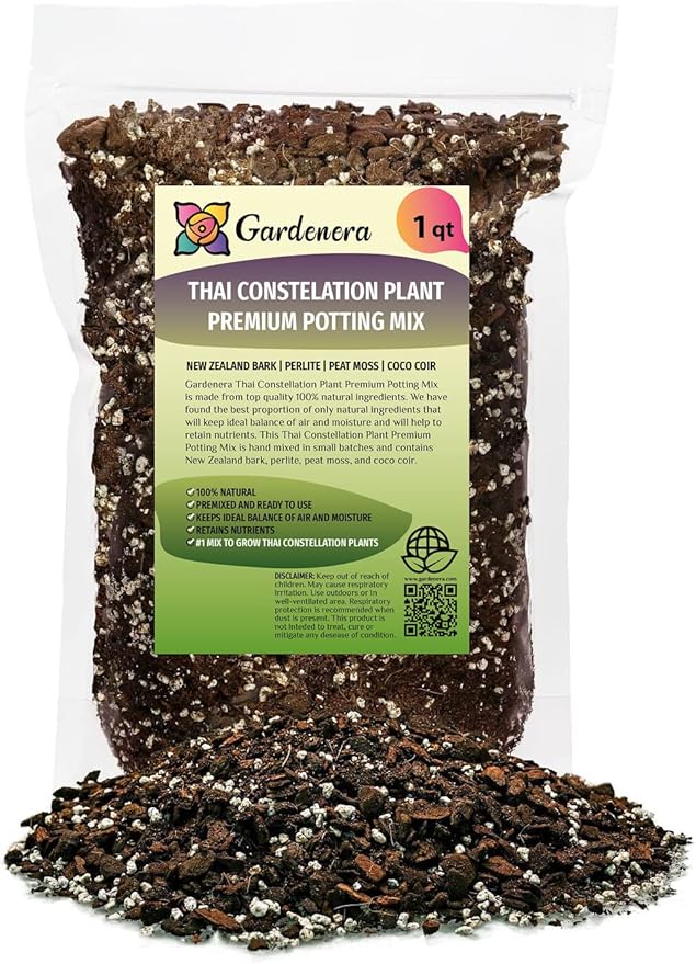 Premium Thai Constellation Monstera Potting Mix - Expertly Crafted for Healthy Growth - 1 Quart
