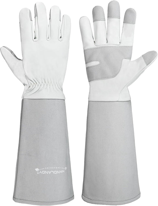 HANDLANDY Long Garden Gloves Thorn Proof for Women & Men, Rose Pruning Gauntlet Gloves, Best Protection Tool for Gardener