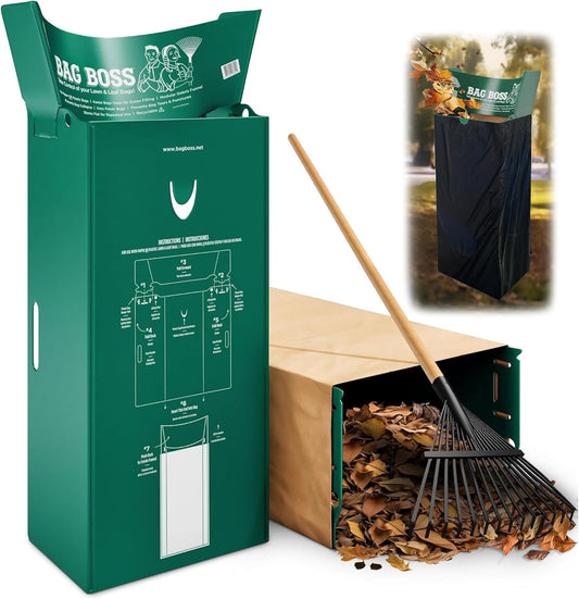 Lawn & Leaf Bag Holder Stand | Fits 33-55 Gallon Paper or Plastic Yard Waste Bags | Durable