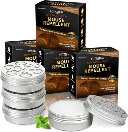 4 Pack Mouse Repellent,Rodent Repellent for Car Engines,Humane Mouse Traps for Car,House,Home,Indoor