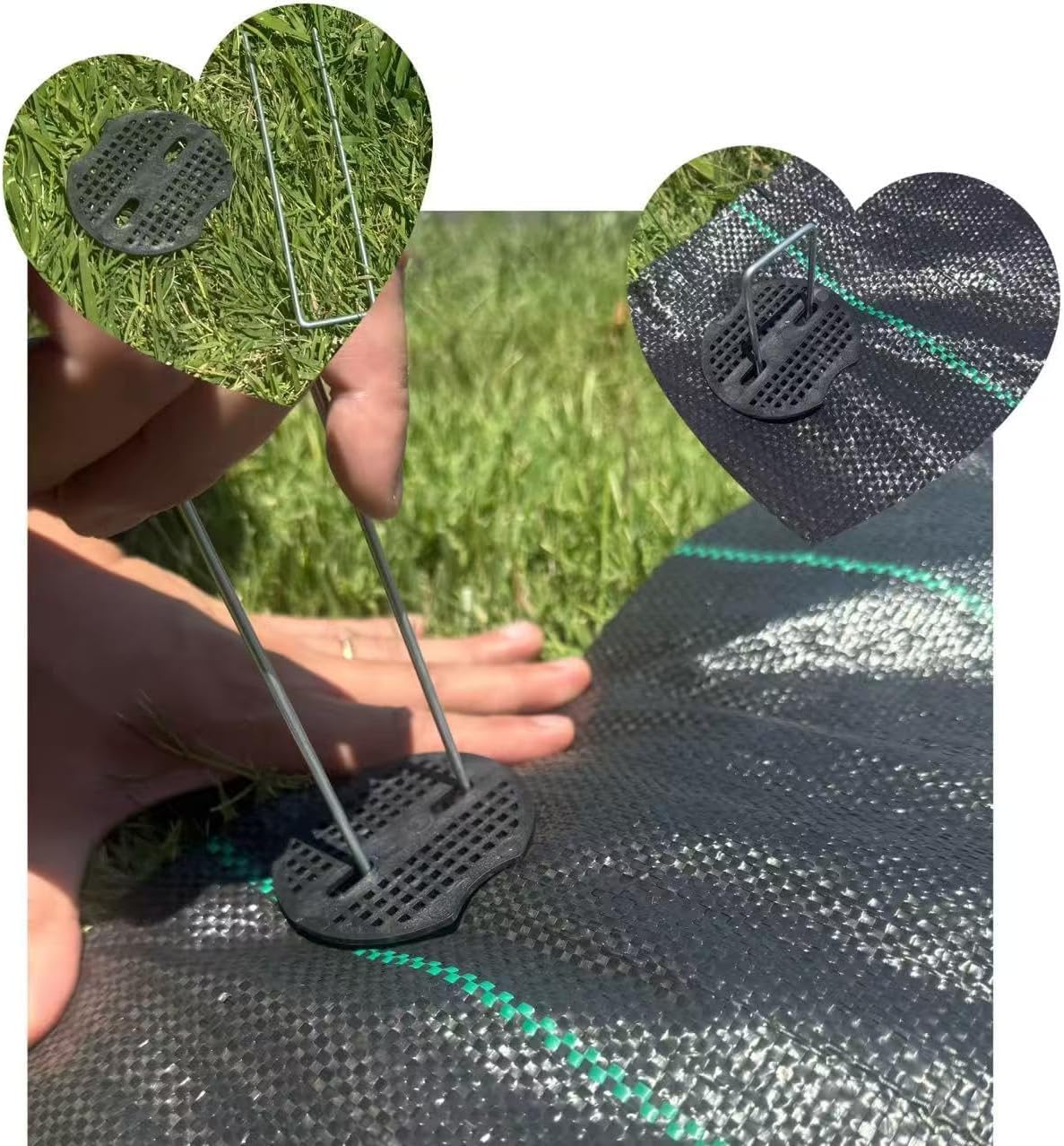 6-Inch Landscape Staples, 50-Pack, Hot-Dip Galvanized Heavy-Duty Steel, U-Shaped Garden, Yard, Tent Stakes for Landscape Fabric, Weed Barrier, Plant Covers, Lawn, Turf Grass, Christmas
