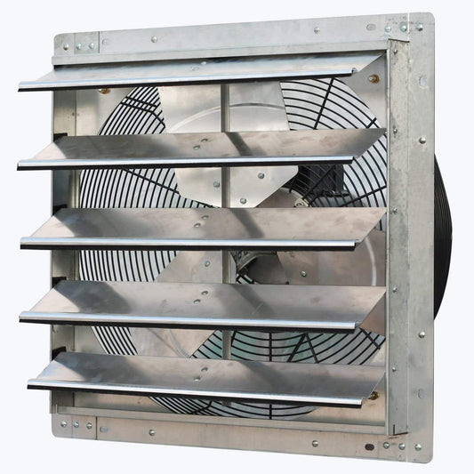 iLiving - 18" Wall Mounted Exhaust Fan - Automatic Shutter - Variable Speed - Vent Fan For Home