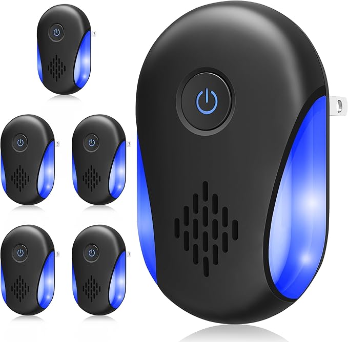 (2025 Upgraded) Ultrasonic Insect & Pest Indoor Repeller, Plug-in Control Electronic Repellent for Rodent, Mice, Rats, Roaches, Bugs, Ants, Spiders, Mosquitoes, Home, 2 Mode Switching (6 Pack)