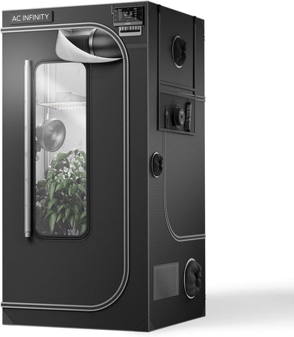 AC Infinity CLOUDLAB 733, Advance Grow Tent 3x3, Thickest 1" Poles, 2000D Mylar Canvas, Lab-Tested Highest Reflectivity, Largest Zipper Window, Controller Mount Plate, 36" x 36" x 72" Indoor Growing