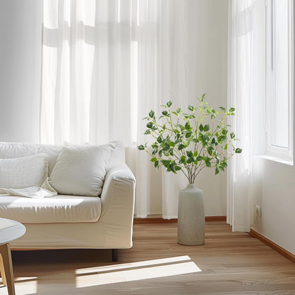 Eucalyptus Stems 32"Fake Plants Eucalyptus Greenery For Vase Artificial Plants Indoor Bay Leaves Bathroom Decor Fake Leaves Greenery Stems Eucalyptus Leaves Dining Room Decor Nordic Decor(4pcs)