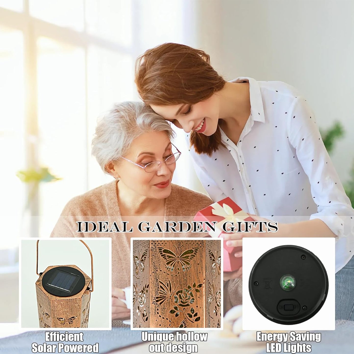 Christmas Decorations Gifts for Women Butterfly Solar Lights Outdoor - Butterflies Solar Lanterns Outdoor Waterproof Garden Decoration for Outside, Outdoor, Yard, Lawn