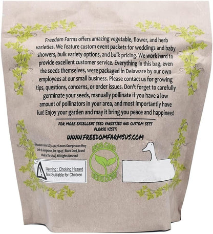 Set of 43 Assorted Vegetable & Herb Seed Packets - Over 10,000 Seeds! - Includes Mylar Storage Bag - Deluxe Garden Heirloom Seeds - 100% Non-GMO