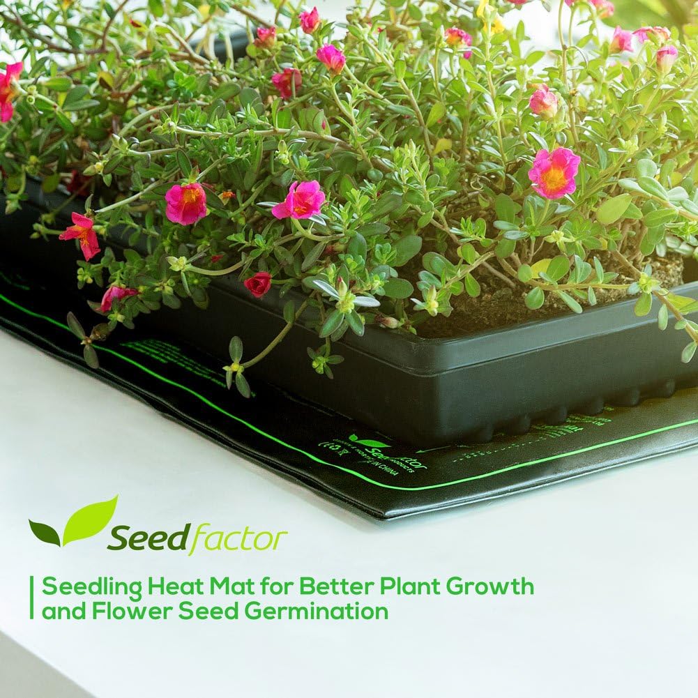 MET Certified Seedling Heat Mat, Seedfactor Waterproof Durable Germination Station Heat Mat, Warm Hydroponic Heating Pad for Indoor Home Gardening Seed Starter(20" x 20")