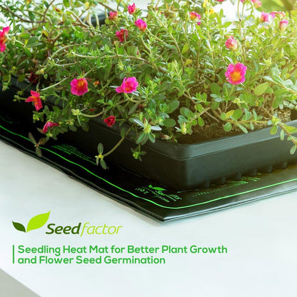 MET Certified Seedling Heat Mat, Seedfactor Waterproof Durable Germination Station Heat Mat, Warm Hydroponic Heating Pad for Indoor Home Gardening Seed Starter(20" x 20")