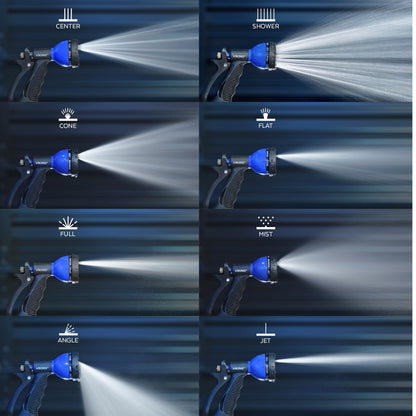 VIKING Hose Nozzle, Garden Hose Nozzle with 8 Spray Patterns, Adjustable and Heavy Duty for Washing