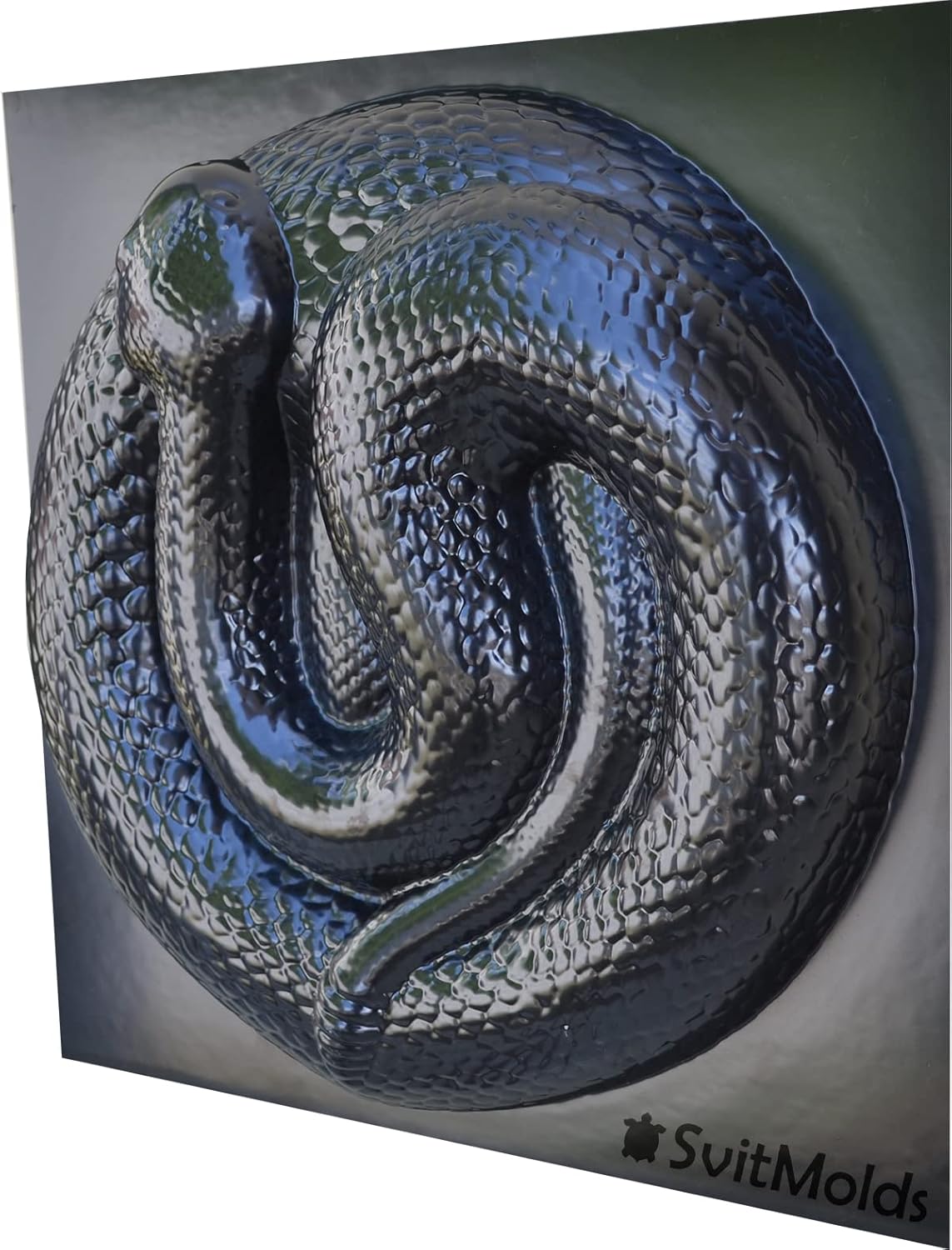 SvitMods Mold Snake DIY Statue for Garden Concrete Cement Mould Rattlesnake Garden Decor Mold Croc for Garden Figure (D72)
