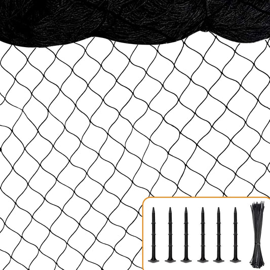 Bird Netting 50'x50' with 1" Square Mesh Bird Net Garden Nettings for Chicken Coop Roof, Poultry Netting Heavy Duty Nylon Net Aviary Nettings Deer Fence Hawk nets for Chicken Run