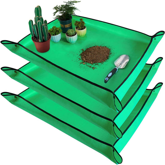 3 PCS 39.5"x 31.5" Large Repotting Mat for Indoor Plant Transplanting and Mess Control Thickened