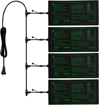 4in1 Seedling Heat Mat,Warm Hydroponic Heating Pad for Indoor Seed Starting,Brewing and Greenhouses,Durable Waterproof Germination Station Heat Mat (20" x 10"- Heat Mat)