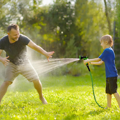 Garden Hose 50 FT,Non-Expanding,10 Functional Nozzles, Garden Hose Anti-Kink,Heavy Duty Flexible Water Hose 50 FT,Suitable for Outdoor, Yard, Lawn, Car Washing and Other Scenes.(green, 50ft)