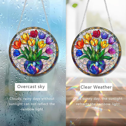 Sun Catchers Indoor Window, Acrylic Rainbow Suncatcher Window Hanging Decoration for Living Room Bedroom Summer Home Balcony Ornaments Decoration