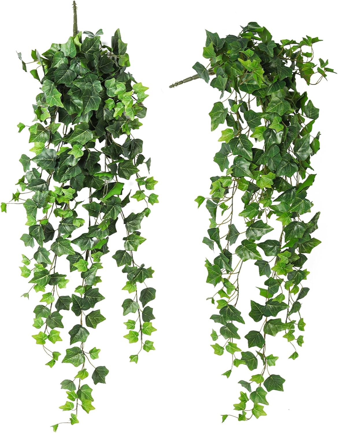 RECUTMS 39.4’’ Artificial Ivy Hanging Garland Leaves Vine Plants Real Touch Faux Plastic Wall Greenery for Home Garden Veranda Door Shelf Indoor Outdoor Decoration Set of 2
