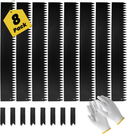 8-Pack Steel Landscape Edging 40 * 6 Inch Metal Edging for Landscaping Border Tall Garden Edging Lawn Edging No-dig Hammer in Edging with Gloves(26.7FT Total Length)