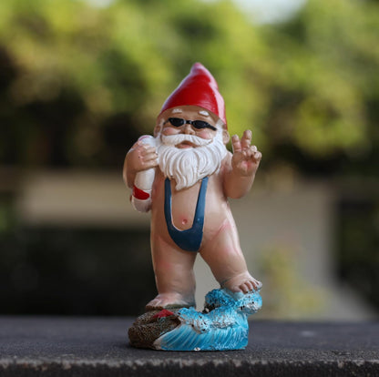 Swimming Dwarf，Gnome Garden Decorations Resin Statue Outdoor Statue Lawn Yard Balcony Porch Home Decorations Garden Decor