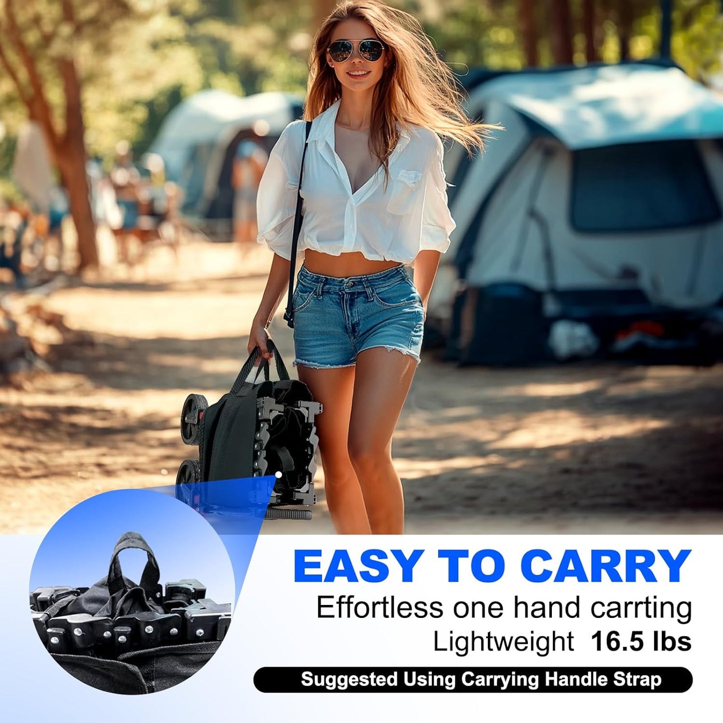 200L Collapsible Foldable Wagon, Large Heavy Duty Wagon Cart with 440lbs Weight Capacity, Folding Utility Wagon with Brake for Camping, Garden, Sports, Picnic, Shopping (Black)
