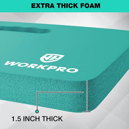 WORKPRO Extra Thick Kneeling Pad, 2-Pack, Soft Foam Cushioning for Knee, Large Foam Kneeler Mat for Gardening, Bathing Baby, Workout Supplies, 17.5 x 11 x 1.5 in, Robin's egg Blue