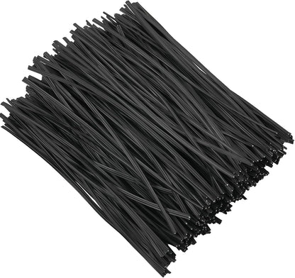 Tangyinrd 300 Pcs 6 inch Black Plastic Twist Ties, Cable Ties, for Bags, Gardening Tools