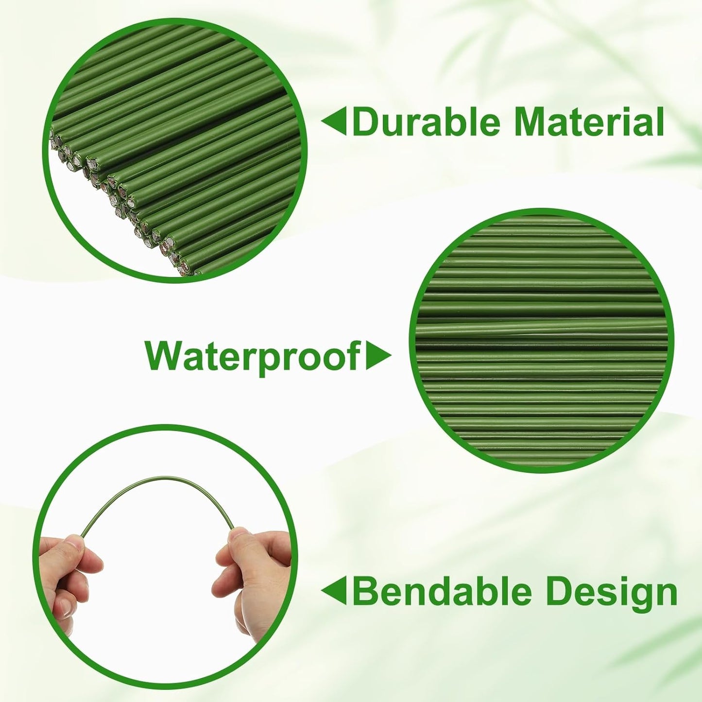 uxcell 30pcs Green Plant Support Stakes, 15.7" Bendable Garden Plant Sticks Plastic Single Stem Plants Support Stakes with Ties for Potted Plants Flowers Orchid Peony, Green