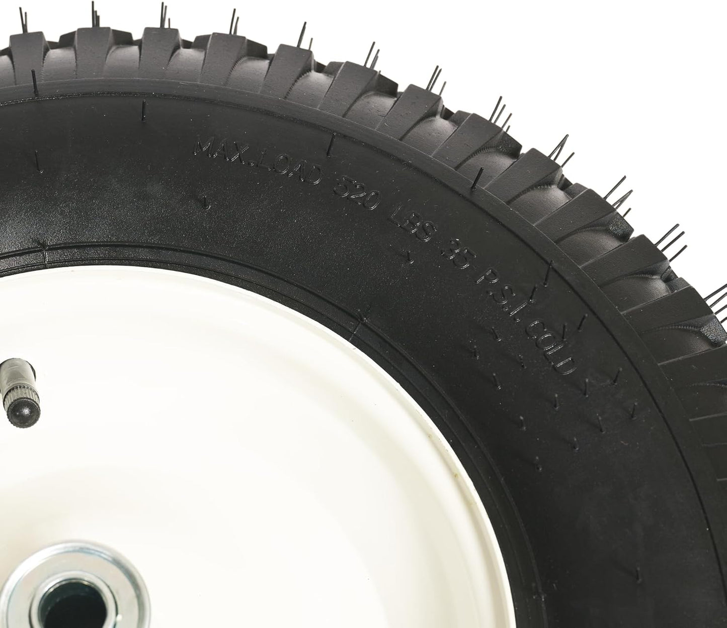 SCENIC ROAD Wheelbarrow Replacement Tire, 16" Wheel with Bearing and Grease Fitting, 4-Ply Knobby Tire