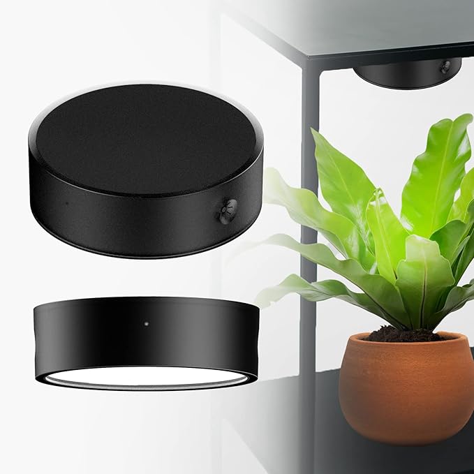 ONF Mist O Shelf Magnetic Light, Colorfull LED for Indoor Plant Growth-Promoting, Adaptable TypeC Port for Room Decor, Brightness Dimmable Terrarium Light for Potted Plant & Succulent, Matt Black