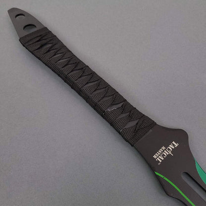 27" Fantasy Machete. Fixed Blade Knife. 440 Stainless Steel Blade. For Collection, Gift, Camping, Outdoor Sports (Green)
