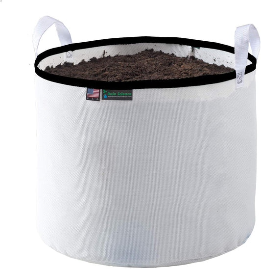 Grow Bag 7 Gallon, Planting Pots - Colorful Plant Grow Bags Pots Gardening Vegetable - Air Pruning Mesh Fabric Plant Container - (White/Black)