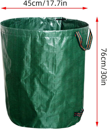 kingsea 2 Pack Reusable Garden Waste Bags,Heavy Duty Yard Waste Bag with Dual Handles,Lawn Pool Garden Leaf Bag for Collecting Leaves Grass Clippings Yard Debris (32 Gallon)