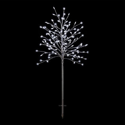 Alpine Corporation 58"H Indoor/Outdoor Frosty Christmas Snowflake Tree with LED Lights , Christmas Decoration
