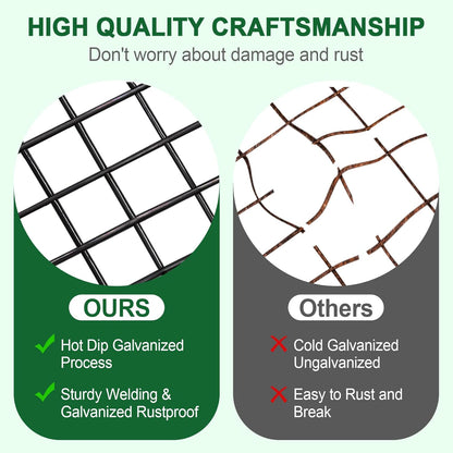 HOPERAN Black Hardware Cloth 1/2 inch 36 x 100 Ft Mesh 19 Gauge PVC Coated Chicken Wire - Vinyl + Galvanized Double Coated Fence - Welded Wire Mesh Roll for Chicken Coop Fencing Garden Fencing