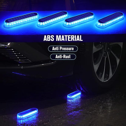 Honalia Solar Dock Lights Outdoor Waterproof IP68, Driveway Lights Solar Powered 6 Pack, Blue Solar Deck Lights Warning Concrete Step Lights for Driveway Deck Stairs Marine Dock Runway