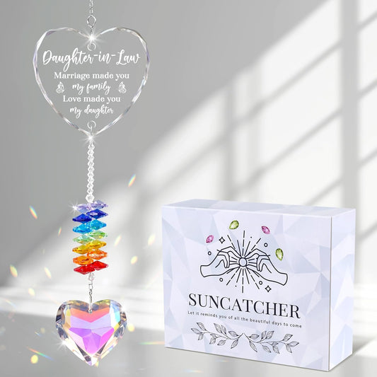 Daughter in Law Gifts, Birthday Wedding Gift - Crystal Suncatcher, Christmas, Anniversary Presents