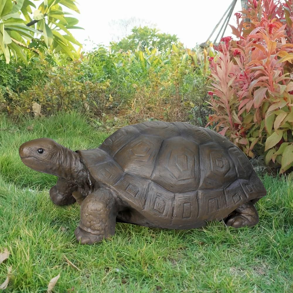 SKYFIRE Turtle Statues for Garden - 29.5' x 15.7' x 11.8' Fiber Reinforced Concrete Figurines, Garden Sculptures & Decor for Outdoors, Lawn, Yard - Outdoor Ornaments Gardening Gifts