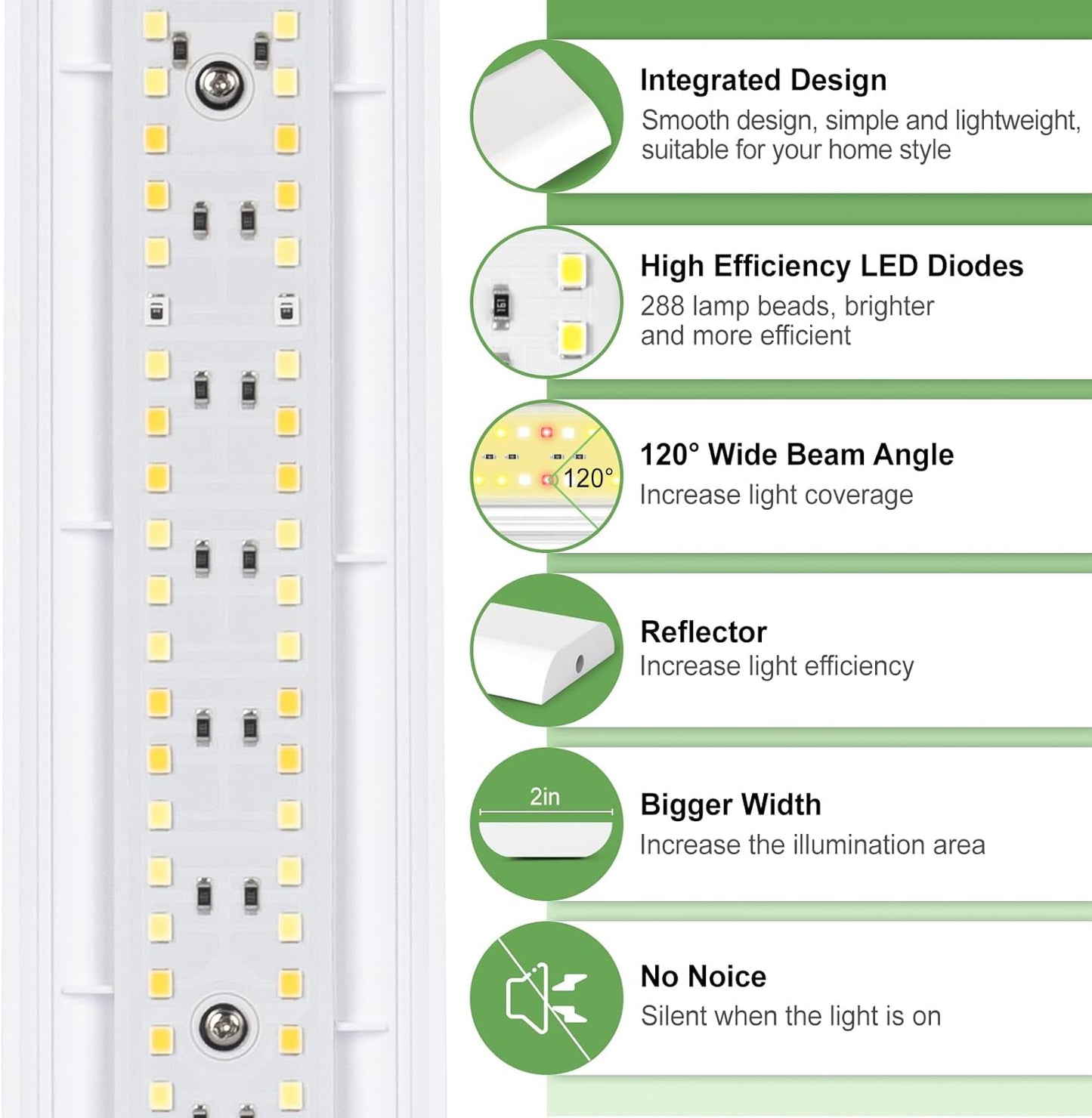 FOXGARDEN Grow Light, Full Spectrum Plant Light Strip for Indoor Plants, 288 LED Bright Grow Lamp with Auto On/Off Timer 4/8/12H, 3 Switch Modes, 10 Dimmable Brightness, 3 Packs