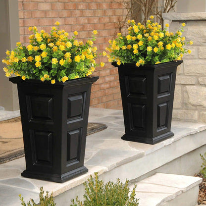 RECUTMS 8 Branches Artificial Flowers Faux Plants, Lifelike UV Resistant Fake Eucalyptus Plants for Garden, Patio Yard, Wedding, Office and Farmhouse Indoor Outdoor Decor (Yellow)
