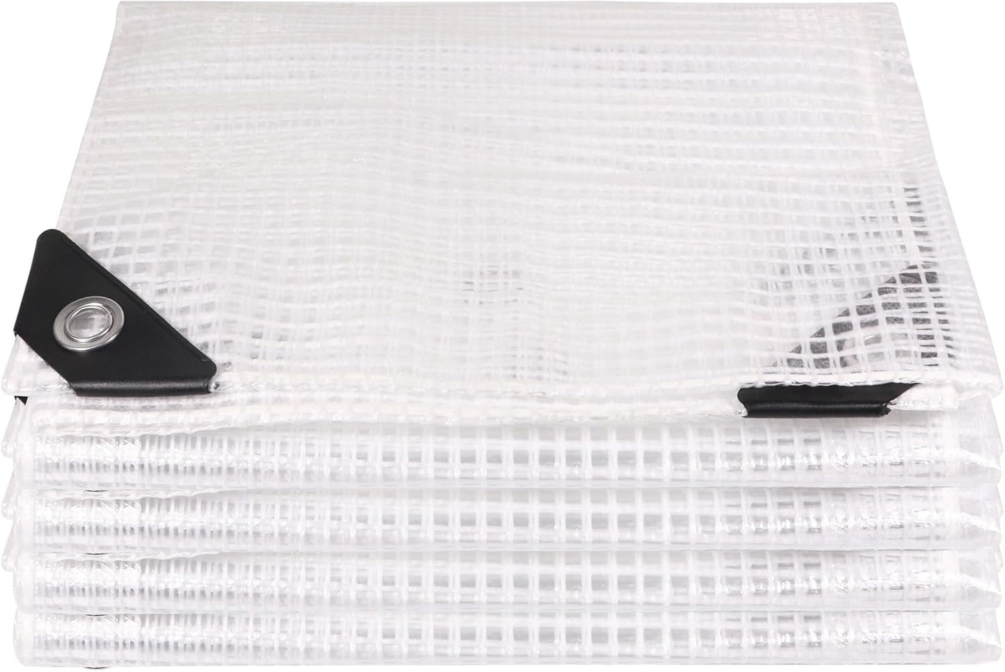 16Ftx20Ft Greenhouse Cover,Clear Plastic Tarps,16Mil Heavy Duty Waterproof tarp with UV Resistance and Grommets,Greenhouse Plastic for Gardening,Farming,Nursery,Garden