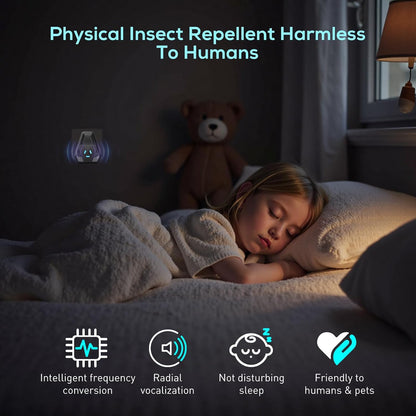 2025 Upgraded Ultrasonic Repeller & Insect Indoor Repeller,Ultrasonic and Repellent for Roach,Rodent,Mouse,Bugs,Mosquito,Mice,Spider,Ant,3 Mode Switching,6 Packs