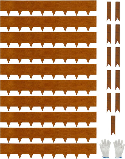 10-Pack Corten Steel Landscape Lawn Edging 8.5 inch Height, Rust Patina Finish Bendable Metal Strips, Hammer-in Edge Border - Yard Pathway Divider, 40 inch Each(33Ft Total), #LYLB85RT-US