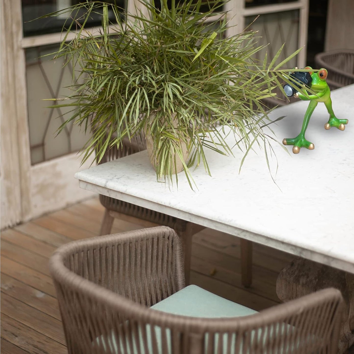 Outdoor Decor Garden Frog Gifts, Paparazzi Camera Decor, Resin Crafts for Shelves Table Desk, Statues for Garden