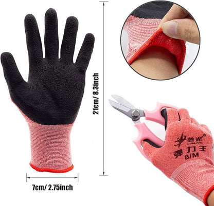Woohome 11 PCS Garden Pruning Shears Scissors Kit, Rose Stripper Thorn Remover, Tree Pruner Hand Tools, Leaf Stripping Tool, Floral Gloves and Floral Tape for Gardening Flower Arrangement