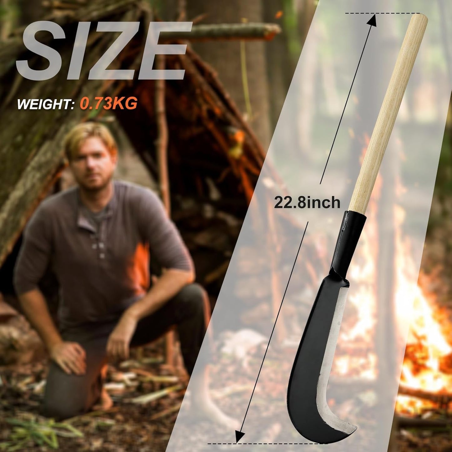 Machete for Cutting Trees Heavy Duty Billhook Sickle Yard Work Cutting Trees machetes